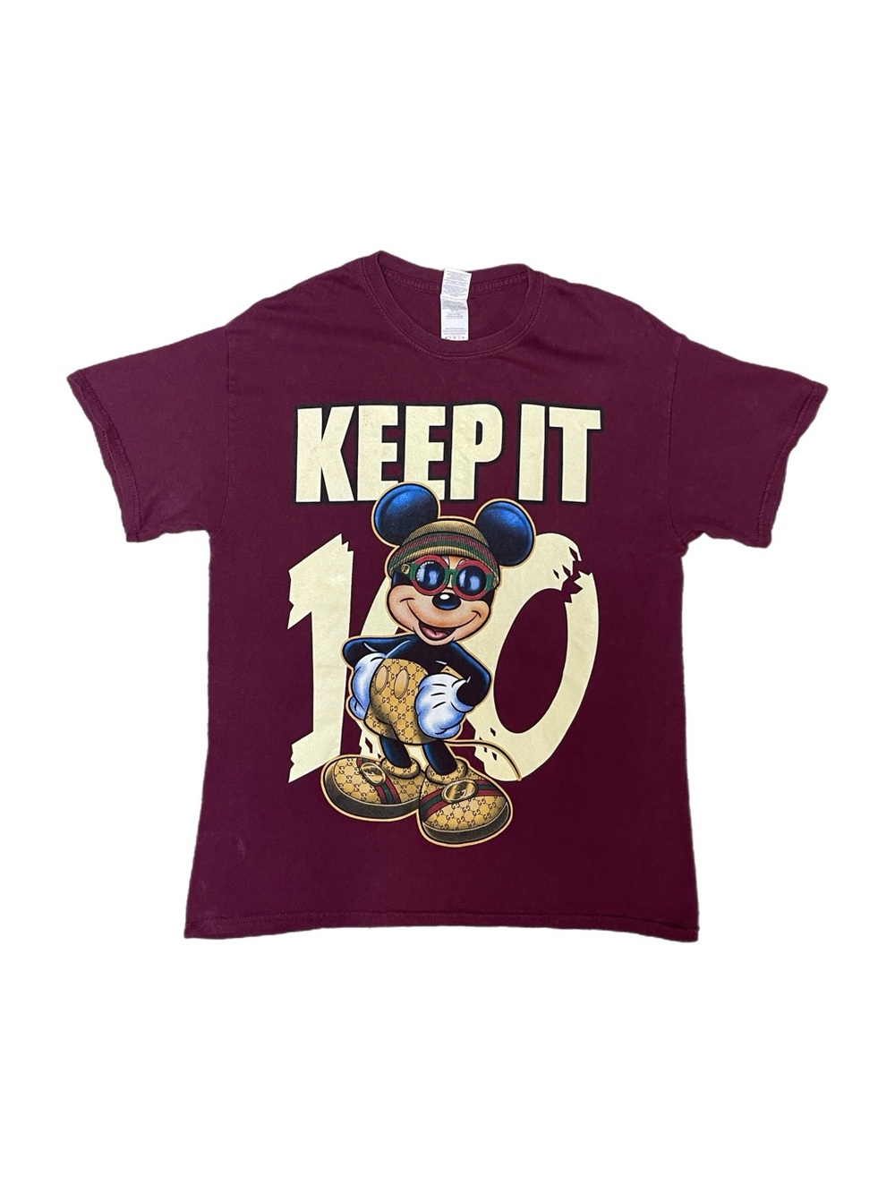 Y2K 2004 Mickey Mouse “Keep it 100” Graphic Tee